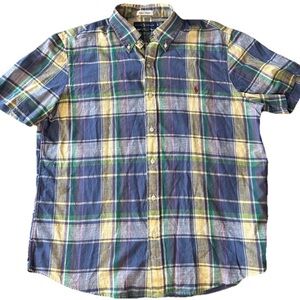 Ralph Lauren Blue and Yellow Plaid Shirt